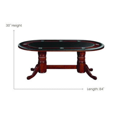 Poker Dining Table Atlantis, Oval, 10-Person - Black